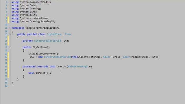 Create a styled form for all forms to derive in C# смотреть онлайн