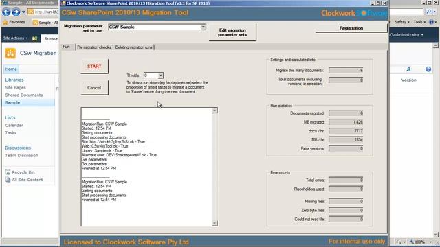 CSw SharePoint Migration Tool - a walk through of a migration run смотреть онлайн
