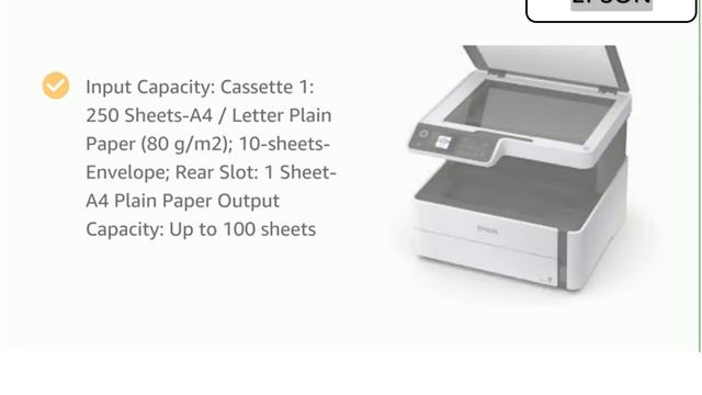 Epson M2170 Monochrome All in One WiFi, Networking, Auto Duplex InkTank Printer | Latest Epson 2022 смотреть онлайн