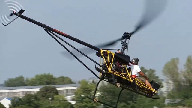 Hungaro Copter HC-01 HA-XCD single seat ultralight personal helicopter demonstration flight смотреть онлайн