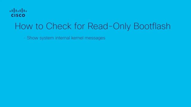Read-Only Bootflash Condition (Including FN72150) смотреть онлайн