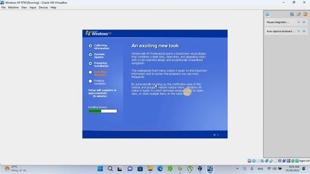 Upgrade Windows XP RTM to SP1 in VirtualBox смотреть онлайн