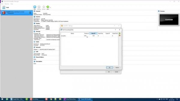 How to configure Port Forwarding in VirtualBox for NAT Networking?
