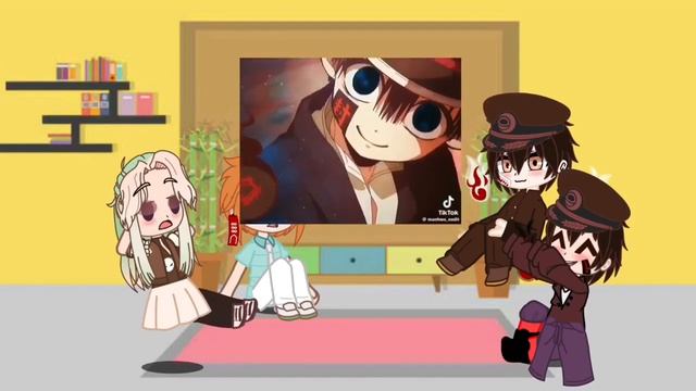 Реакция персонажей ТМХК на тт 1? туалетныймальчикханако ханако gacha