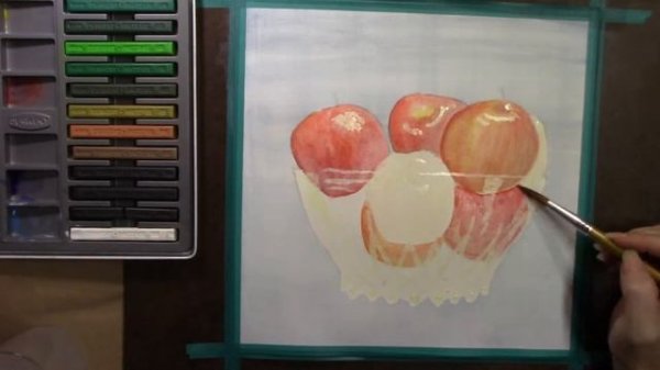 Crystal Bowl of Apples 🍎 in Derwent Inktense