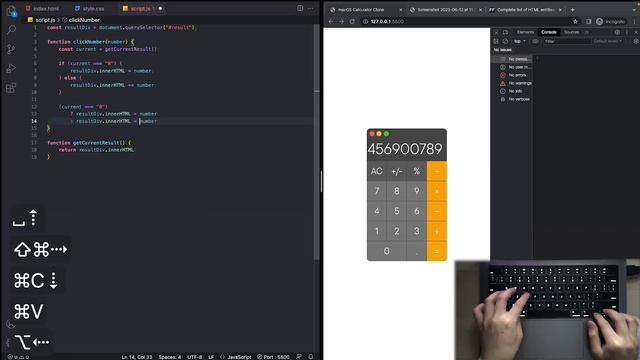 Building MacOS Calculator With HTML, CSS AND Javascript // ASMR Programming