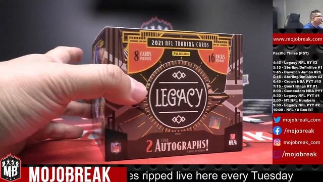 PYT #1 - 2021 Panini Legacy Football Hobby 6 Box Break - 05.26.21 смотреть онлайн