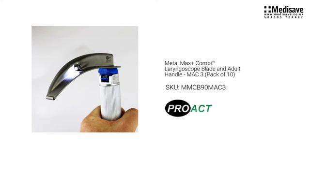Metal Max Combi™ Laryngoscope Blade and Adult Handle MAC 3 Pack of 10 MMCB90MAC3 смотреть онлайн