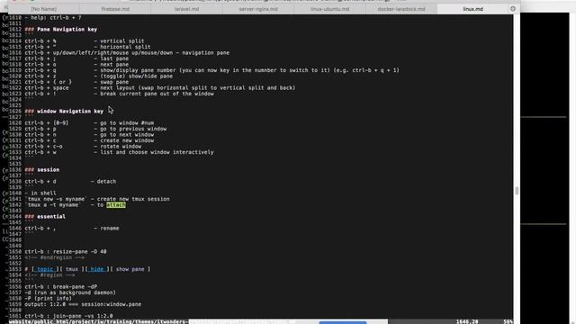 tmux example usage смотреть онлайн