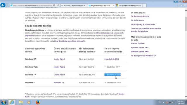 Fin del soporte técnico estándar de Windows 7 y Windows Server 2008 смотреть онлайн