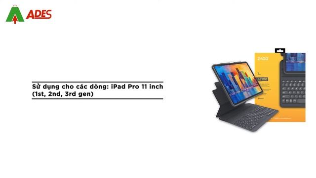 Ốp lưng kèm bàn phím ZAGG Pro Keys - iPad 11 - Black/Gray - UK - 103407976 смотреть онлайн