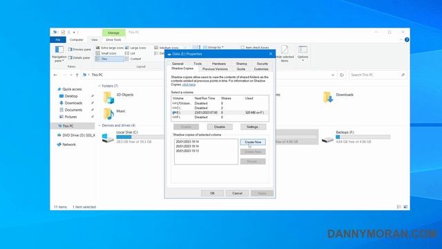 How to enable Previous Versions and Showdow Copy on Windows Server смотреть онлайн