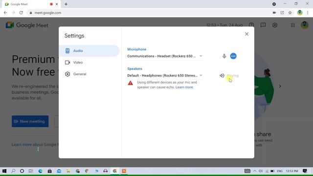 How to Connect Bluetooth Headphone & Speaker in Google Meeting Meeting on Laptop & Mobile смотреть онлайн