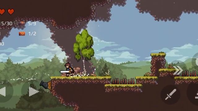 Apple Knight World-1 Level-5 Hard mode gameplay with all secret chests. смотреть онлайн