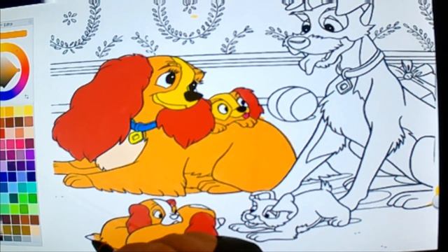 Coloring Disney LADY AND THE TRAMP - Disney Coloring Pages- Раскраски Дисней ЛЕДИ И Бродяга#disney смотреть онлайн