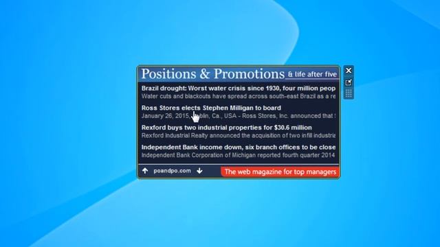 Poandpo RSS Windows 7 Gadget смотреть онлайн