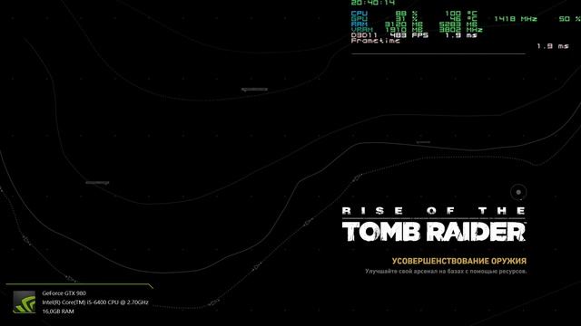Rise of Tomb Rider i5-6400@4.6GHz (Не загружает объекты в 3й сцене бенчмарка?) смотреть онлайн
