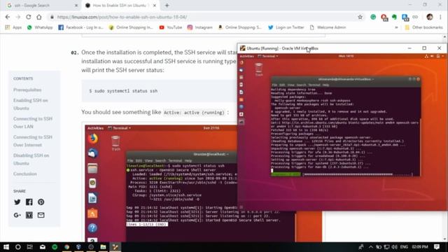 Installing open ssh server on Ubuntu and connecting to Ubuntu remotely from Windows смотреть онлайн