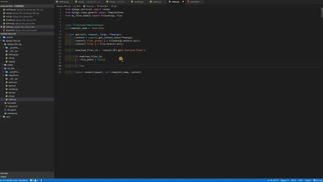 Создание zip архивов в Django смотреть онлайн