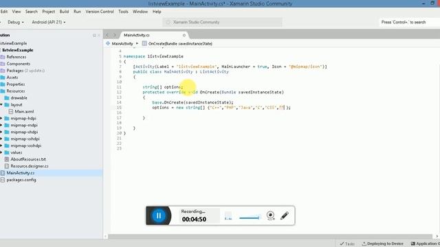 Xamarin.Android ListView Example using ListActivity - Part 2 (Urdu Version) смотреть онлайн