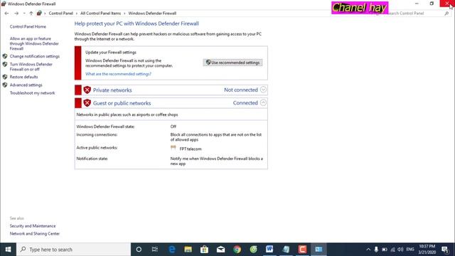 Tắt tường lửa Firewall Win 10,Tắt phần diệt virut Windows Defender trên Win 10 смотреть онлайн