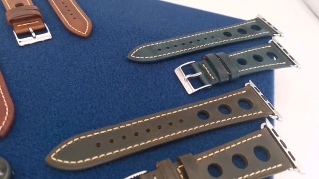 Genuine Leather Strap Compatible with Apple Watch 44mm 42mm 40mm 38mm Leather Band смотреть онлайн