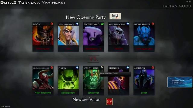 [TR] - New Opening Party - NewbiesValor (BO2) 2. maç Joindota League 3. Sezon maç yayını - 1 / 5 смотреть онлайн