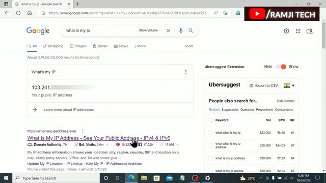 आई पी अड्रेस ऐसे पता करें | 3 तरीके | How to Find IPv4 / IPv6 Address Online, Offline | Windows 10 смотреть онлайн
