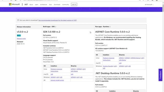Installing .NET 5 on Windows 10 смотреть онлайн