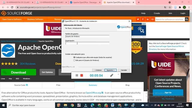 DESCARGA E INSTALACION DEL OPENOFFICE смотреть онлайн