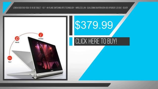 Lenovo IdeaTab Yoga 10 16 GB Tablet - 10.1" - In-plane Switching (IPS) Technology - Wireless LAN - смотреть онлайн