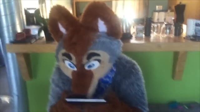 Dire wolf puppy learns to play GarageBand смотреть онлайн