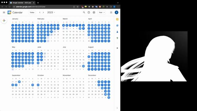 Bad Apple played on Google Calendar смотреть онлайн