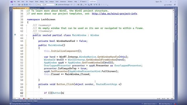 Lock Screen with QR code and password authentication in WinUI смотреть онлайн