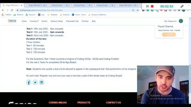 Coding Ninja - Work From Home Internships 2020 | Anyone Apply | Limited Time Competitive Programmin смотреть онлайн