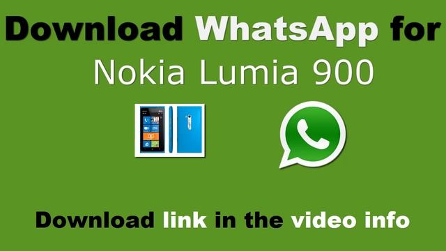 WhatsApp pour Nokia Lumia 900 смотреть онлайн