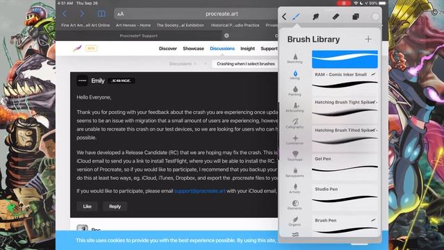 PROCREATE 4.3.7 BRUSH SELECTION BUG WORK ARROUND смотреть онлайн