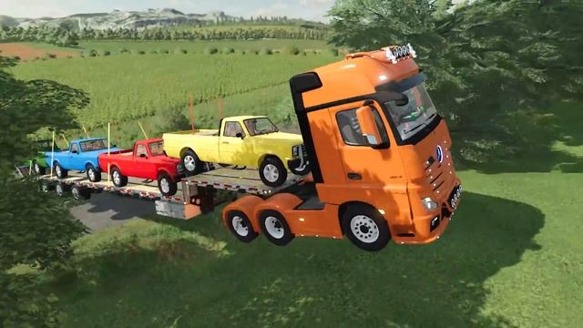 TRANSPORT OF COLORS ! GIANT ANIMALS TRANSPORTING with OLD PICKUP TRUCKS ! Farming Simulator 22 смотреть онлайн