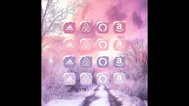 iOS 15 icons aesthetic pink purple winter app icons pack смотреть онлайн