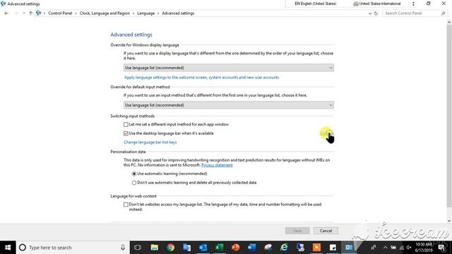 How to show langauge icon on window 10,7 смотреть онлайн