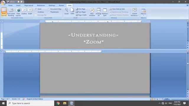 Understanding Windows Group Tools under View Menu in MS Word|How to Switch Between Windows in Word смотреть онлайн