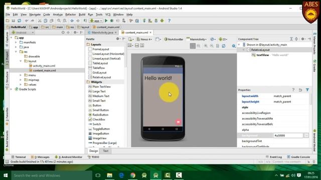 Lec 2: Build first Android App (HelloWorld) смотреть онлайн
