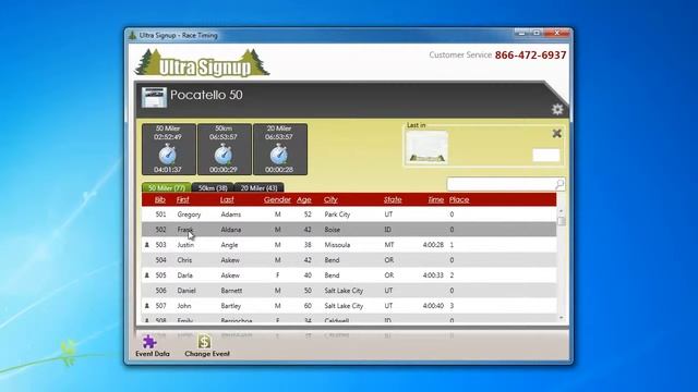 UltraSignup - Windows PC Race Timer Multi Distance смотреть онлайн