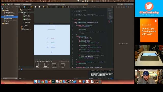 Let's Build an App 5 - Intro to iOS Development with Swift - Ch 17 Actions and Outlets смотреть онлайн