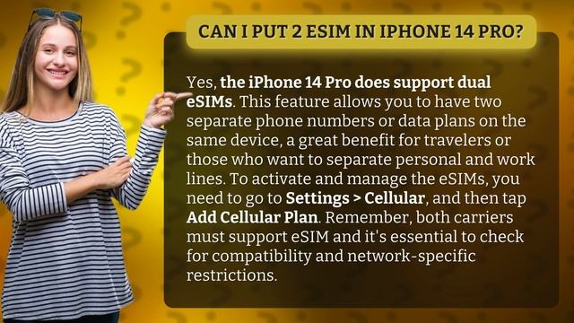 Can I put 2 eSIM in iPhone 14 pro? смотреть онлайн