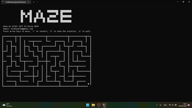 Python Command Prompt Maze Game using Curses смотреть онлайн