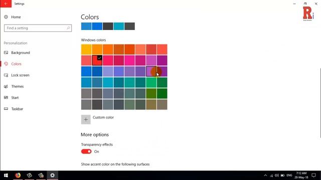 How To Change Taskbar Color & Window Border In Windows 10 смотреть онлайн