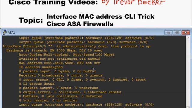 Interface MAC address CLI Trick : Intro to ASA Firewalls : Cisco Training Videos смотреть онлайн