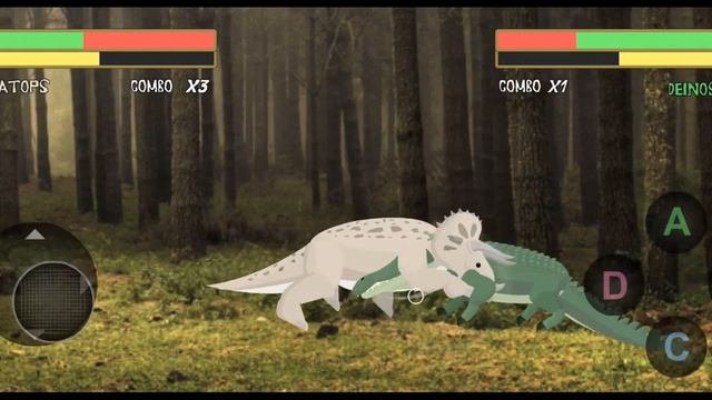 T-Rex Fights Triceratops | Android Mobile Game смотреть онлайн