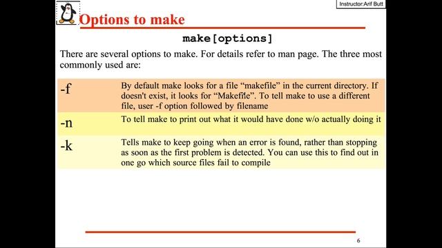 Lec04 UNIX make utility (Arif Butt @ PUCIT) смотреть онлайн
